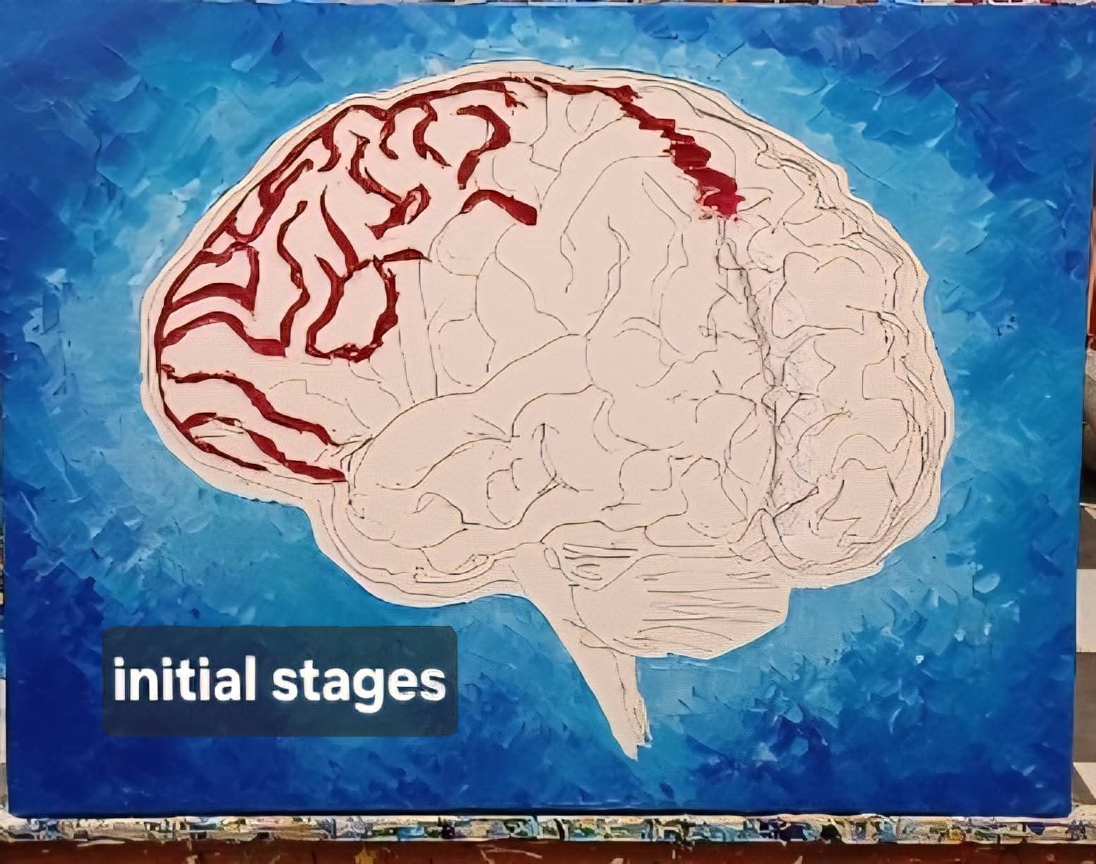 Initial stages of the artwork